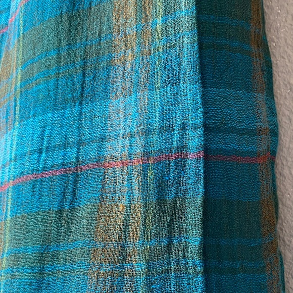 Italian Vera da Pozzo Plaid Italian Linen skirt - Picture 4 of 12
